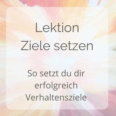 Selbstcoaching Lektion Ziele setzen